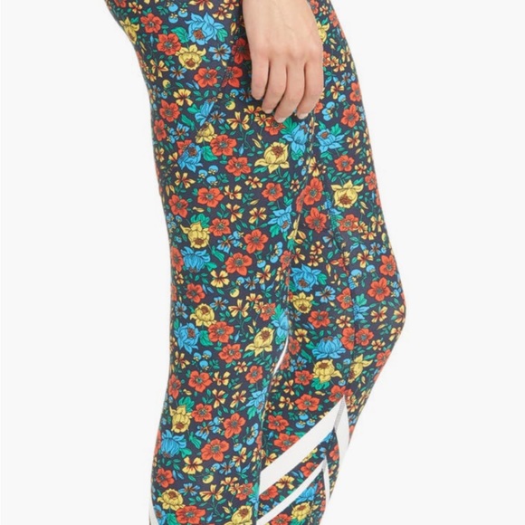 Tory Sport by Tory Burch Chevron Floral Leggings 7/8 Small - Picture 7 of 8